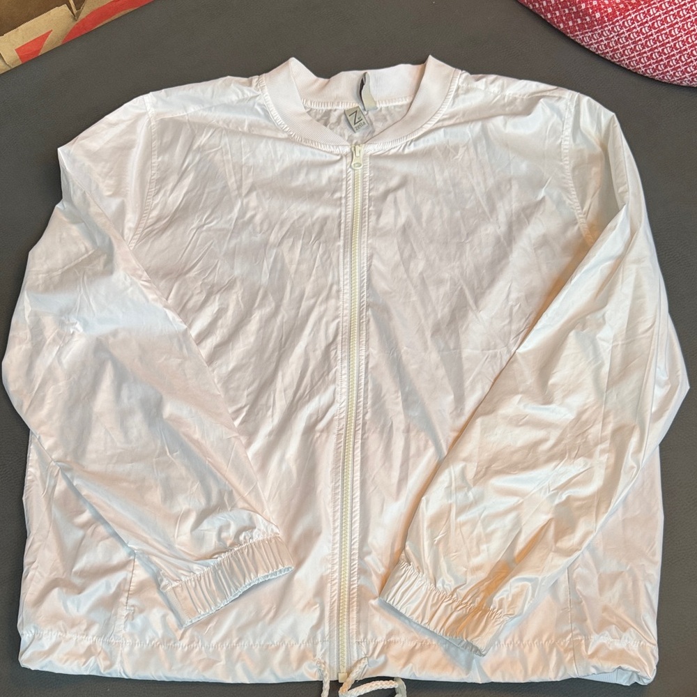 Zella White Zip-Up windbreaker Jacket
